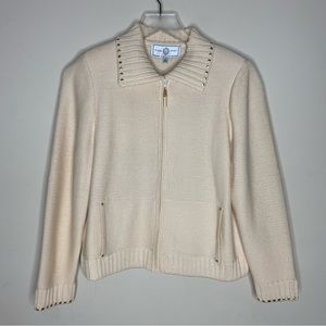 St John Sport  Beige Cream Sweater Knit Sweater Size P
